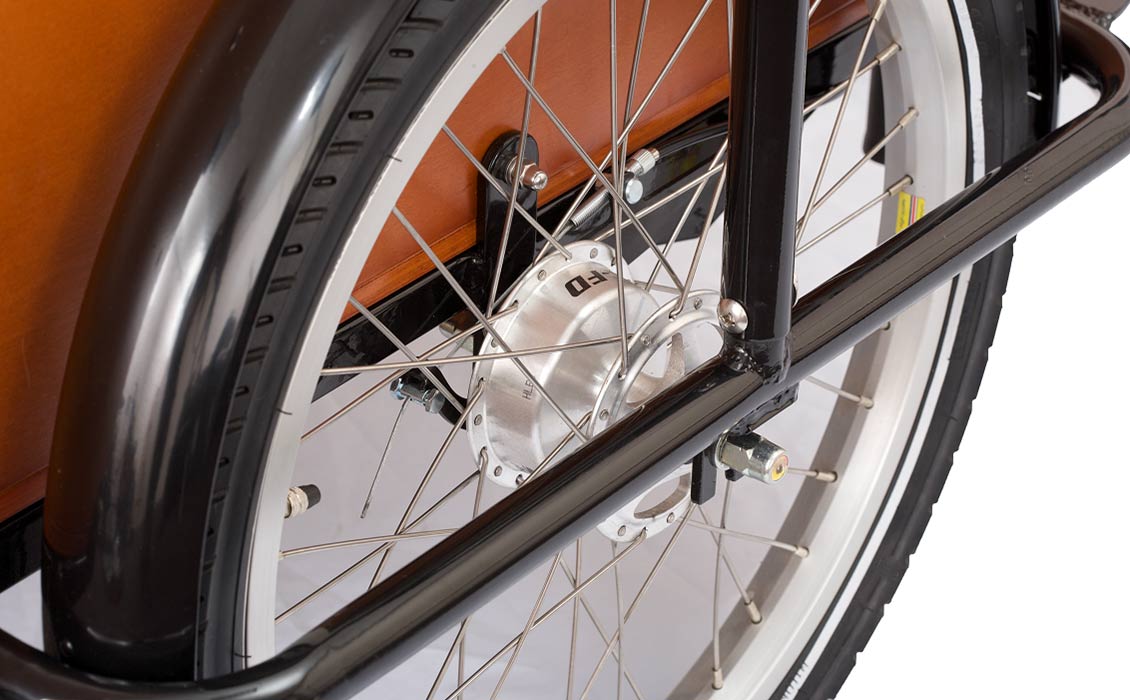 Cargo bike drum brakes