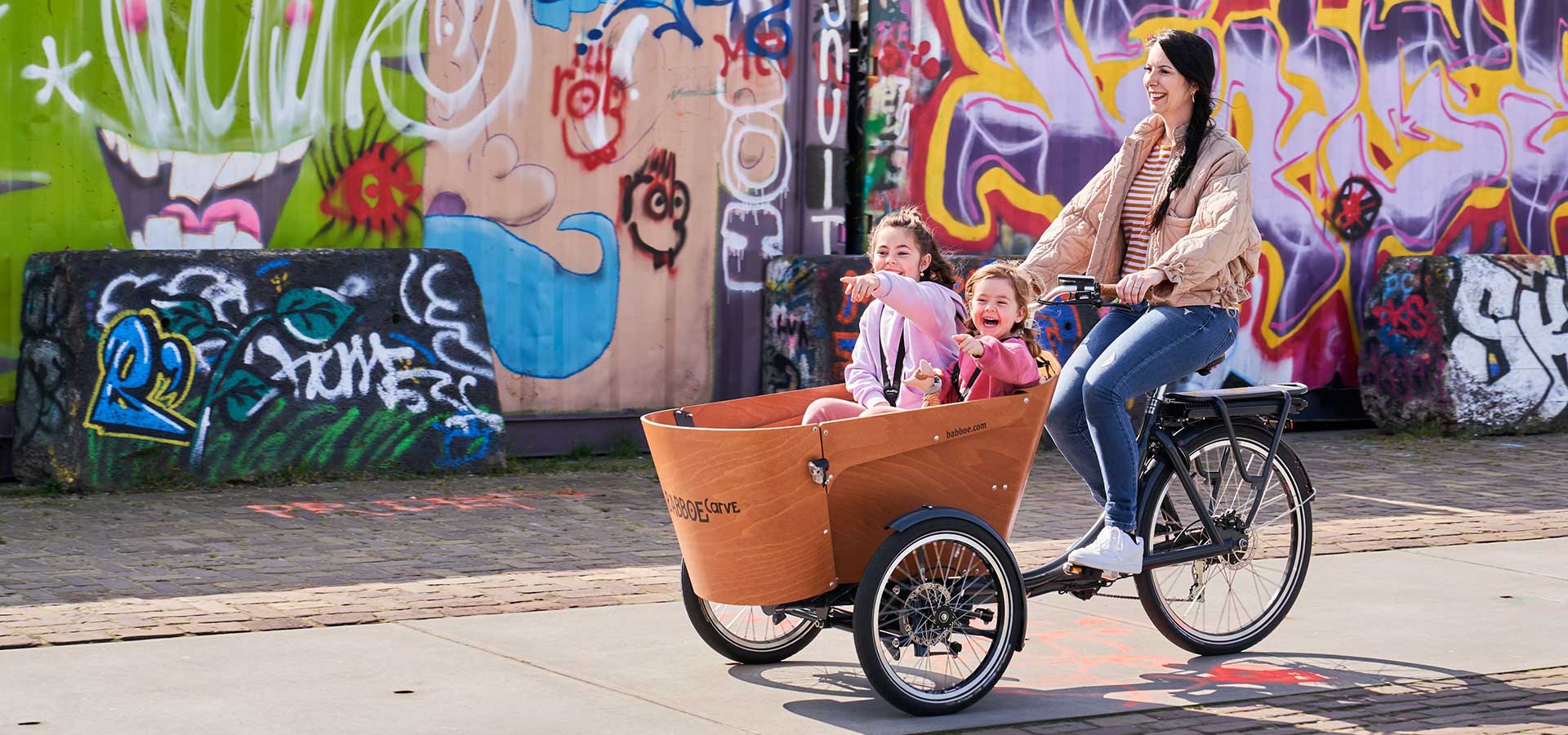 Babboe Carve cargo bike with motor the carving cargo bike Babboe