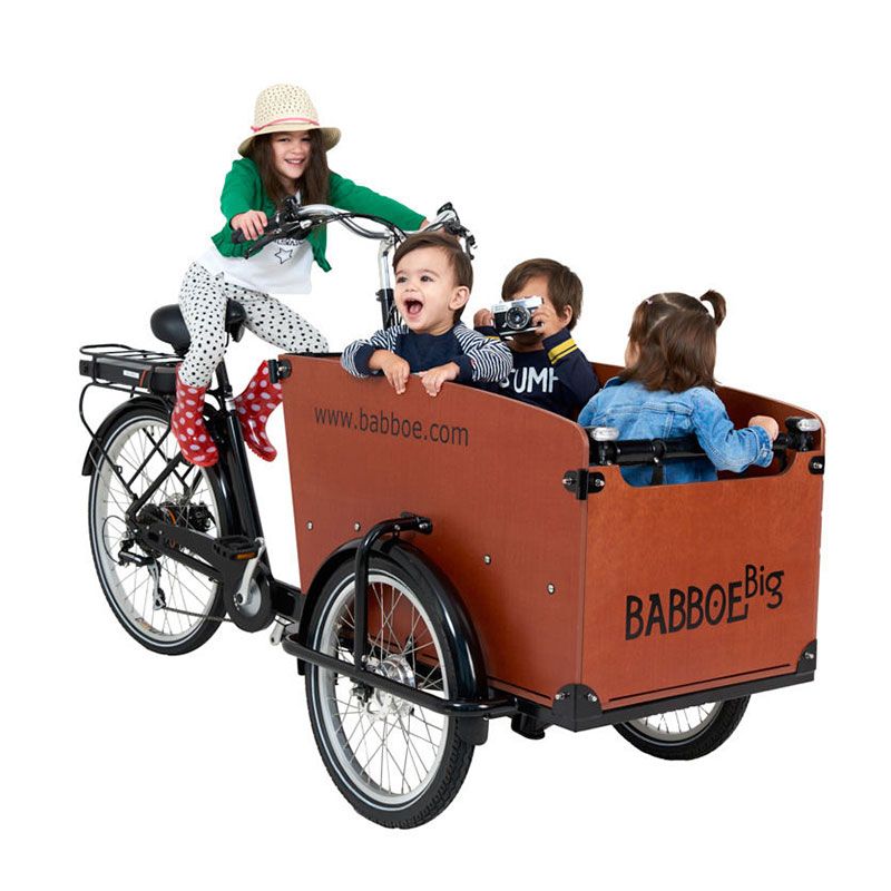 Babboe Big E Cargo Bike safe on road with 1 4 children Babboe
