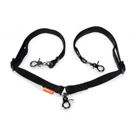 Babboe double dog leash (coupling set) black