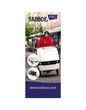 Babboe Pro roll-up banner Pro Trike XL