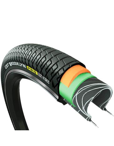 CST bicycle tire Brooklyn PRO 26 inch 2.15 55-559 black