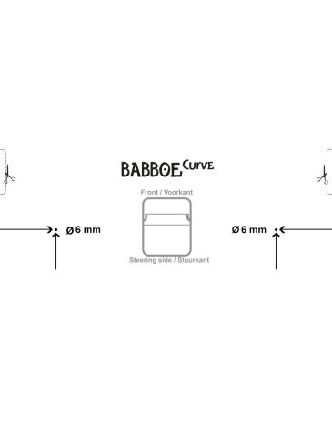 Babboe drilling template maxi cosi carrier